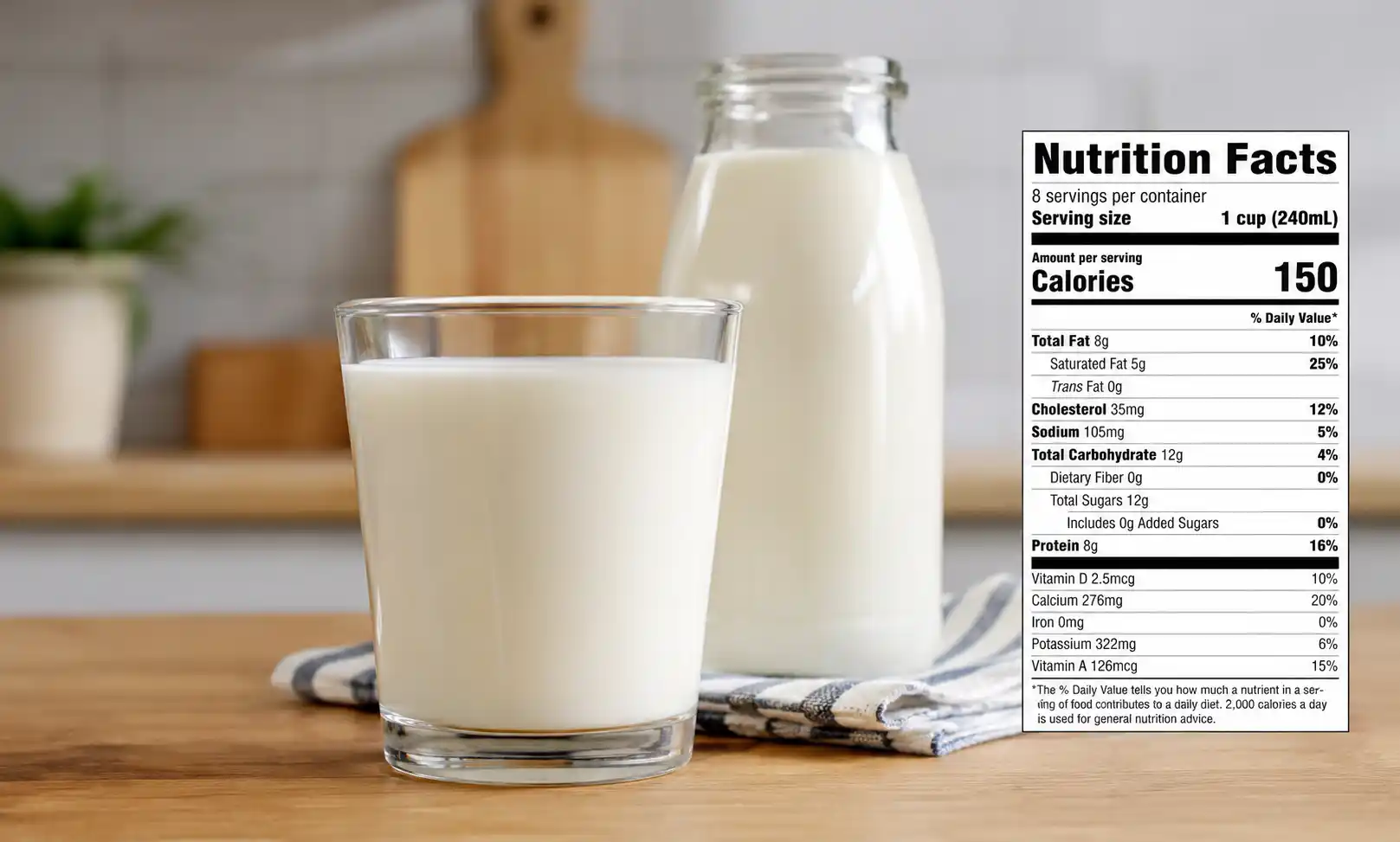 Whole Milk Nutrition Facts: Calories, Protein &amp; Benefits