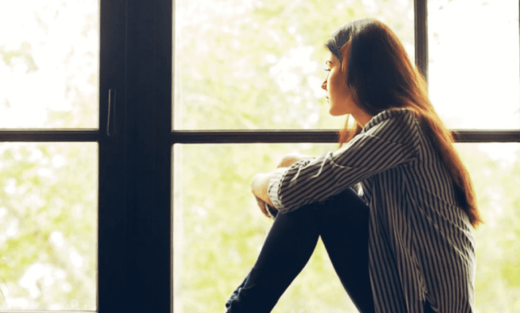 Lonely person facing diabetes risk from chronic isolation.