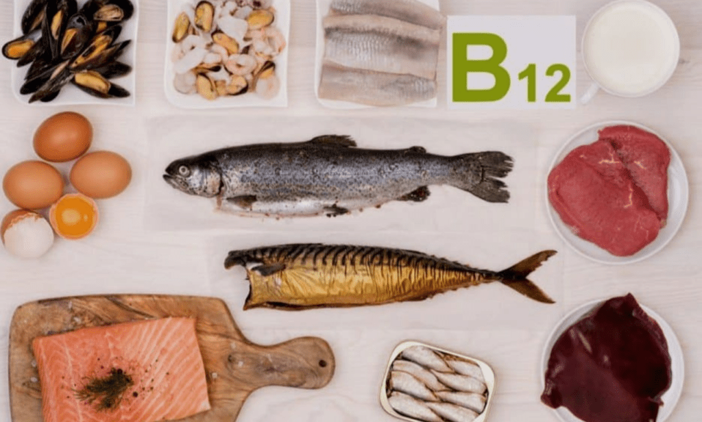 Essential B12 food sources for brain and nerve health.